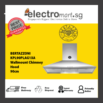 BERTAZZONI KPL90PLAG1XA WALLMOUNT CHIMNEY HOOD (90CM)