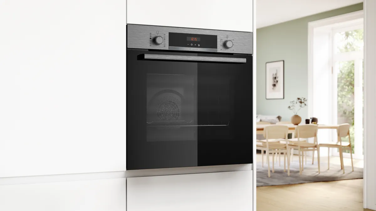 BOSCH HQA574BS3B Series 4 Pyrolytic Multifunction Single Oven – STAINLESS STEEL