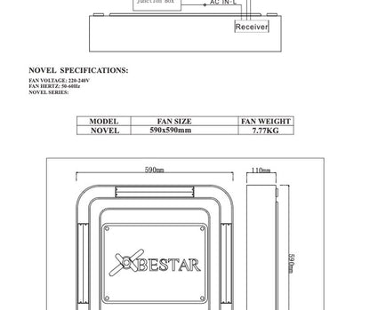 BESTAR NOVEL Ceiling Fan
