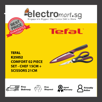 TEFAL K250S2 COMFORT 02 PIECE SET - CHEF 15CM + SCISSORS 21CM