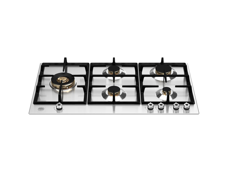 Bertazzoni P905LPROX 90cm 5-Burner Gas Hob with Lateral Dual Wok