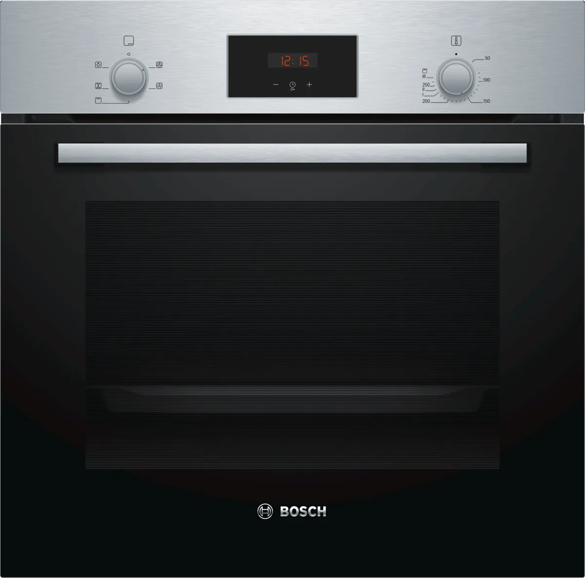 BOSCH HHF113BR0B Stainless Steel Single Electric Oven with A Energy Efficiency, 66 Litre Capacity