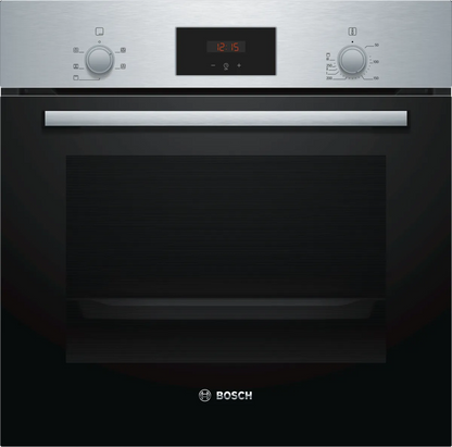 BOSCH HHF113BR0B Stainless Steel Single Electric Oven with A Energy Efficiency, 66 Litre Capacity