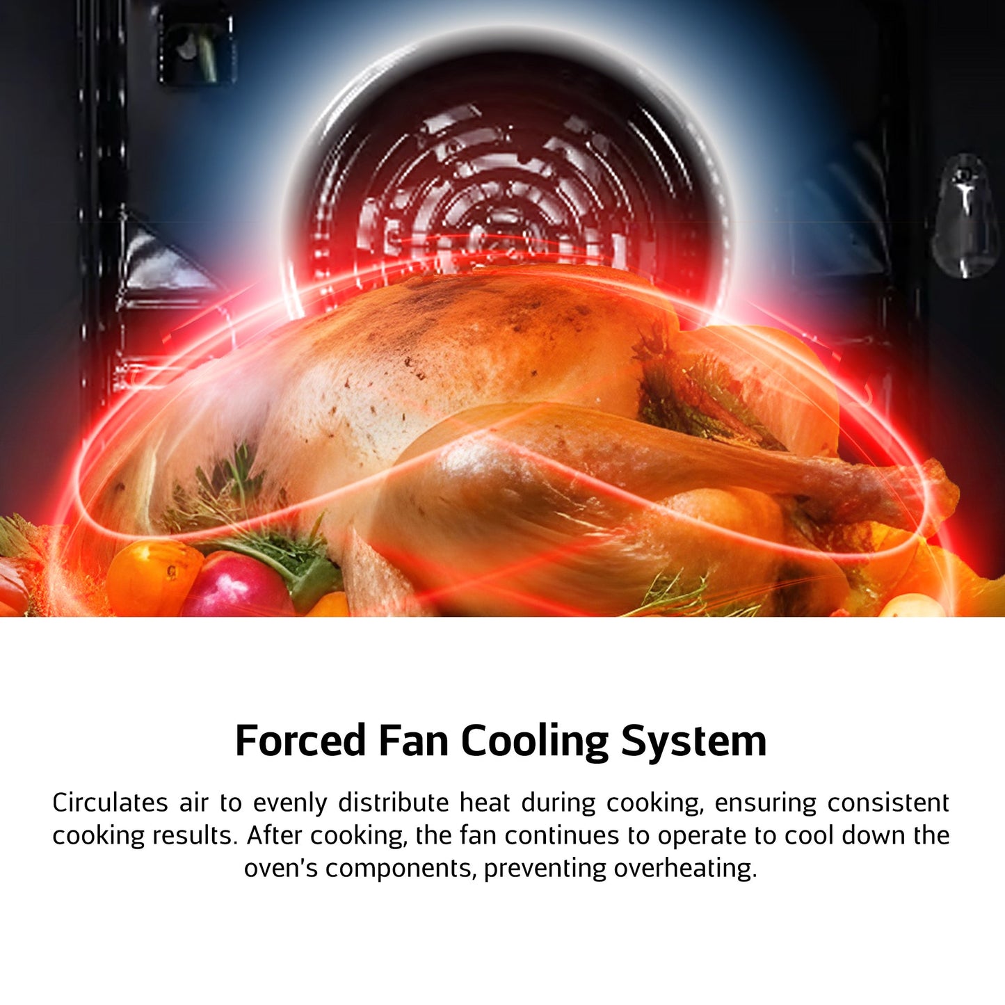 EUROPACE EBO3821DBK Built-In Oven 82L