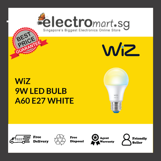 WiZ 9W LED BULB A60 E27 WHITE