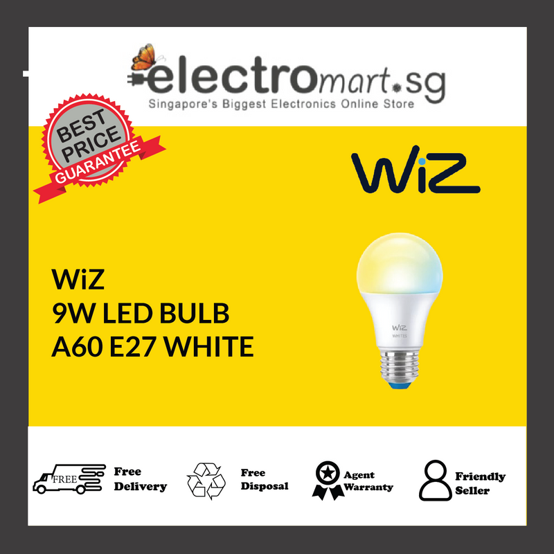 WiZ 9W LED BULB A60 E27 WHITE