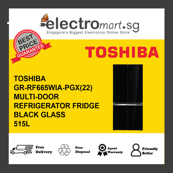 TOSHIBA GR-RF665WIA-PGX(22) Multi-Door Refrigerator Fridge,  515L