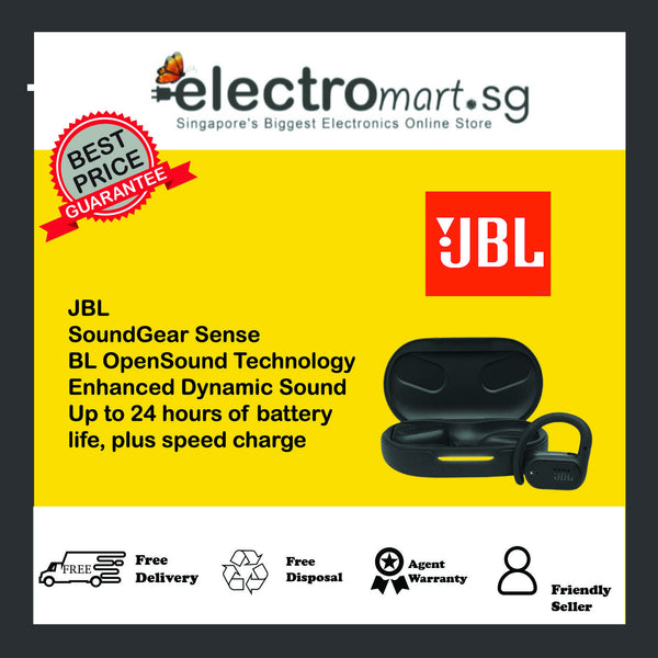 JBL SoundGear Sense BL OpenSound Technology Enhanced Dynamic Sound Up to 24 hours of battery life, plus speed charge