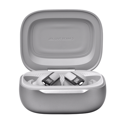 JBL Live Beam 3 True wireless noise-cancelling earbuds with stick-closed design and Smart Charging Case
