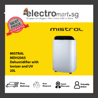 MISTRAL MDH2065 Dehumidifier with Ionizer and UV, 20L