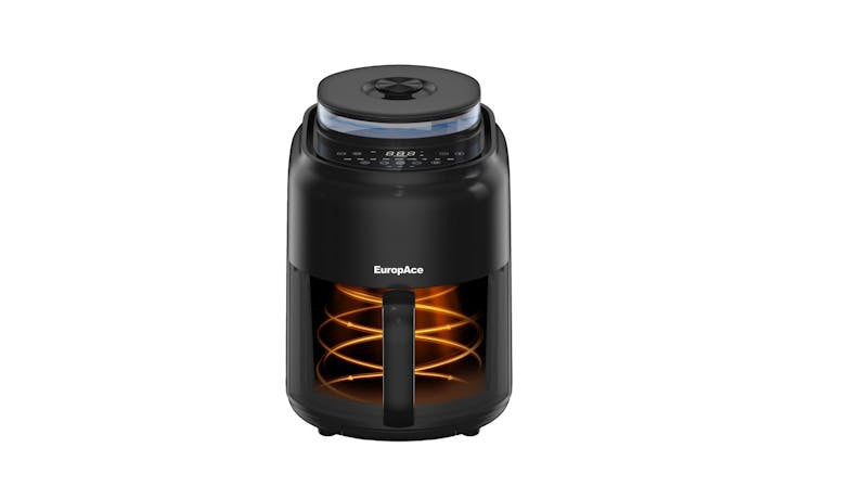 EuropAce EAF7451DBK 4-IN-1 TrueSteam Air Fryer - Black