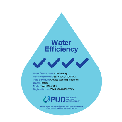 TOSHIBA TW-BK105G4S Front Load Washing Machine 9.5kg