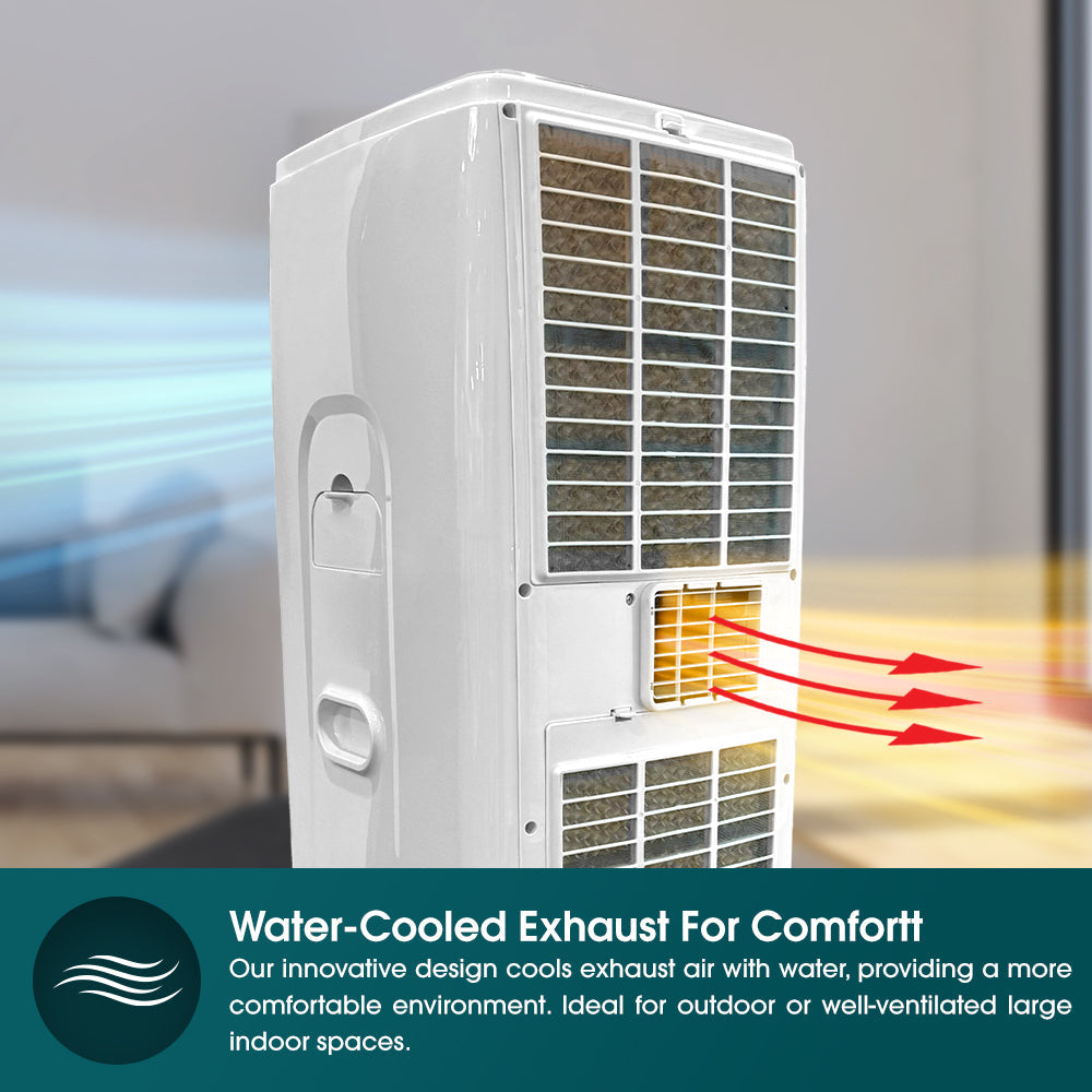 EUROPACE EHAC18DH2WH 4-IN-1 Hoseless Spot Cooler with Air Con Compressor