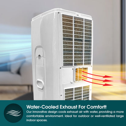 EUROPACE EHAC18DH2WH 4-IN-1 Hoseless Spot Cooler with Air Con Compressor