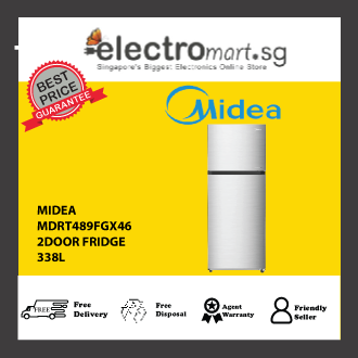 MIDEA MDRT489FGX46SGN 2 DOOR FRIDGE, 338L