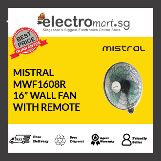 Mistral MWF1608R 16" Wall Fan with Remote Control