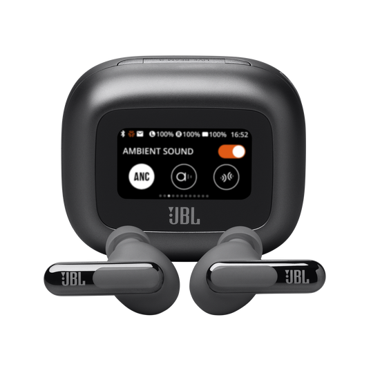 JBL Live Beam 3 True wireless noise-cancelling earbuds with stick-closed design and Smart Charging Case