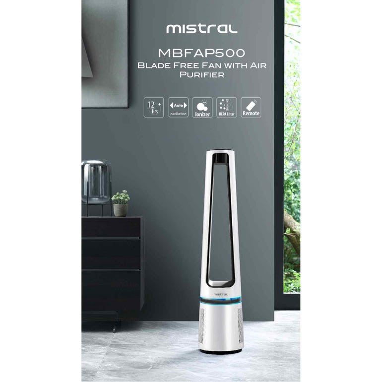 Mistral MBFAP500 Blade Free Fan with Air Purifier