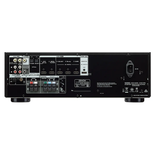 DENON AVR-X250BT Powerful 5 channel Discrete Amplifier