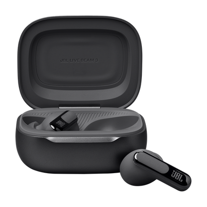 JBL Live Beam 3 True wireless noise-cancelling earbuds with stick-closed design and Smart Charging Case