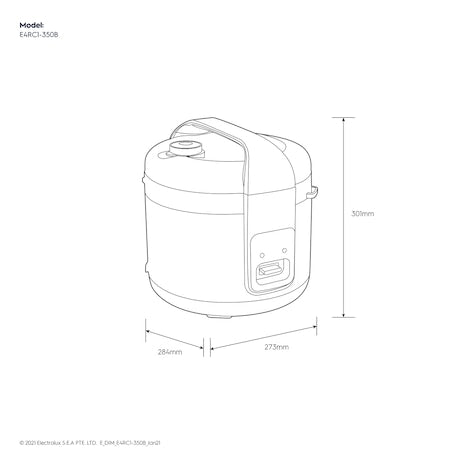 ELECTROLUX E4RC1-350B UltimateTaste 300 Rice Cooker 1.8L
