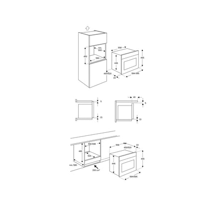 Bertazzoni F457HERMWTNE Combi Microwave Heritage  Black