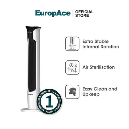 EUROPACE ETF9111DWH 44” Tower Fan with Ionizer