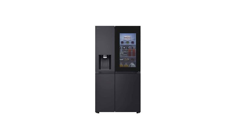 LG GS-L6104EV SIDE BY SIDE FRIDGE, BLACK STEEL- 628L