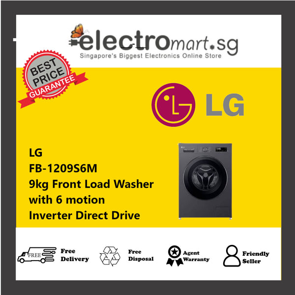 LG FB-1209S6M 9kg Front Load Washer with 6 motion Inverter Direct Drive