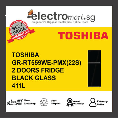 TOSHIBA GR-RT559WE-PMX(22S)  TOP MOUNTED REFRIGERATOR 411L