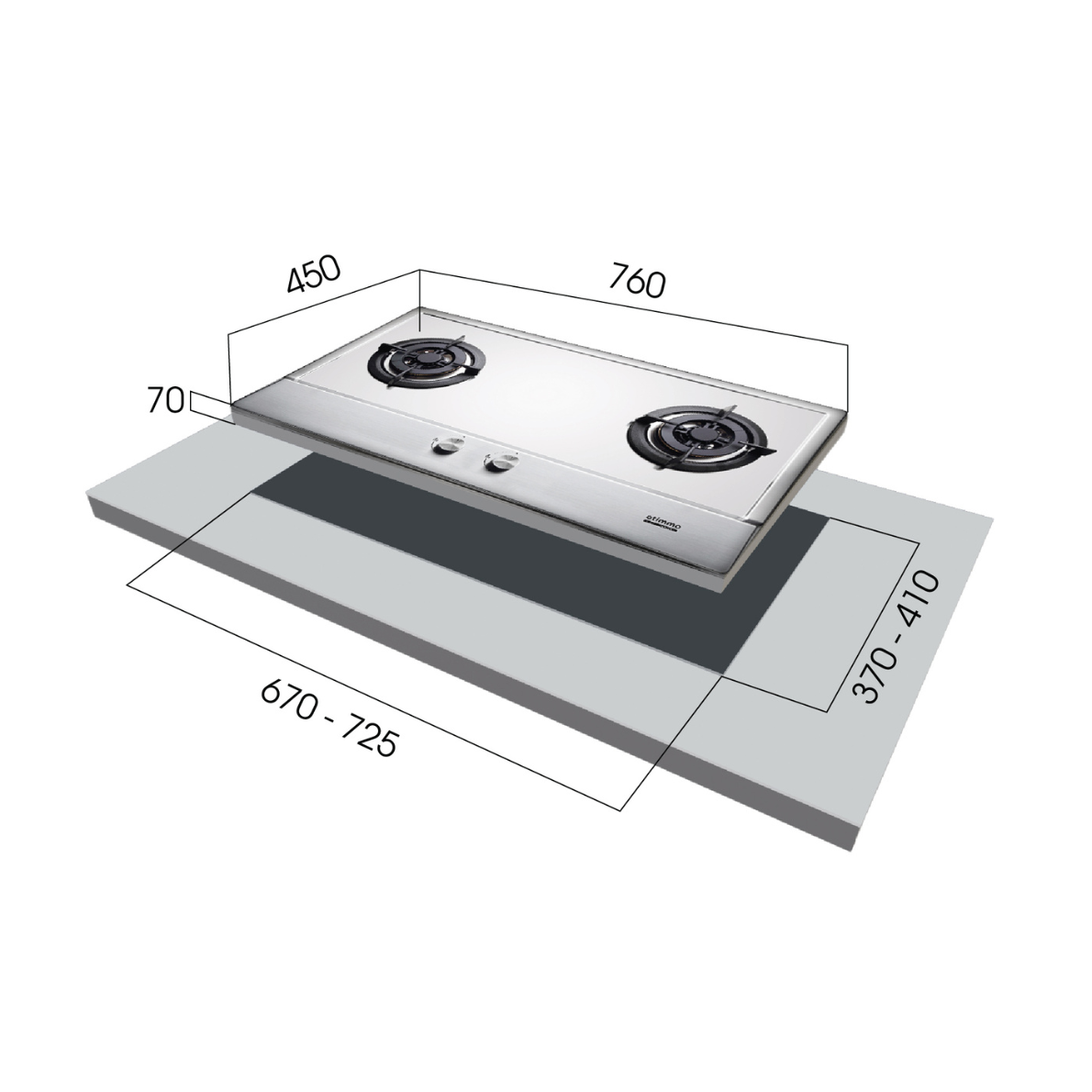 EUROPACE ECH 3121S + EBH3280E Hob + Hood  Combo