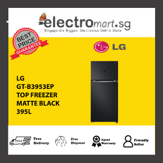 LG GT-B3953EP 395L Top Freezer with Smart Inverter Compressor™ in Essence Matte Black