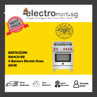 BERTAZZONI RI64C61BX 60CM STANDING COOKER (STAINLESS STEEL)