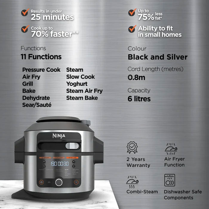 SharkNinja OL550SM 11-in-1 SmartLid Multi-Cooker