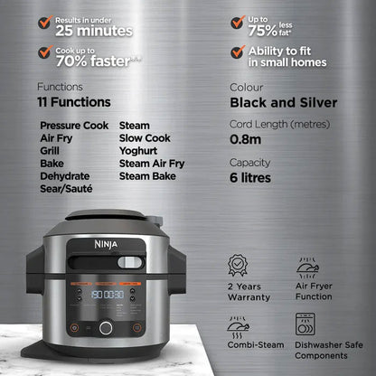 SharkNinja OL550SM 11-in-1 SmartLid Multi-Cooker