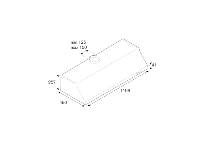 BERTAZZONI KU120PRO1XA Professional Series – 120cm Undermount Hood – 1 Motor