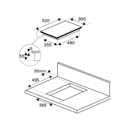 Bertazzoni P302I23NV Induction Hob Modern 30 cm