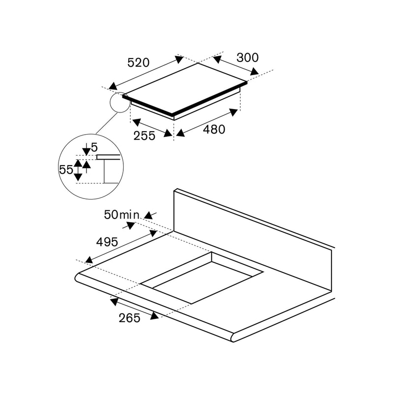 Bertazzoni P302I23NV Induction Hob Modern 30 cm