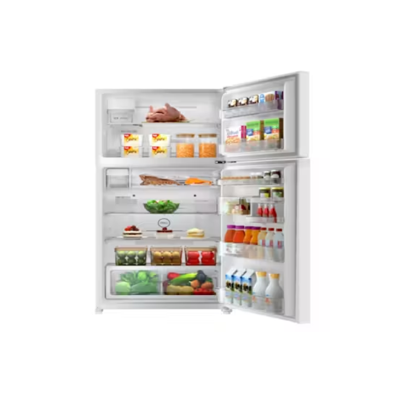 TOSHIBA GR-RT735WE-PGX(XK)  Top Mount Freezer Fridge, 548L - Black Glass
