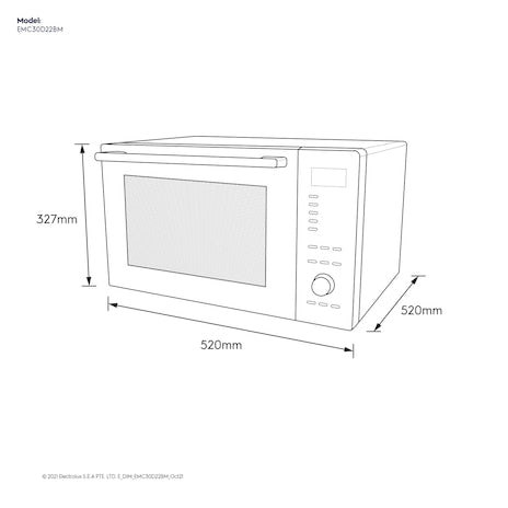 ELECTROLUX EMC30D22BM 30L AIRFRY CONVECTION MW OVEN