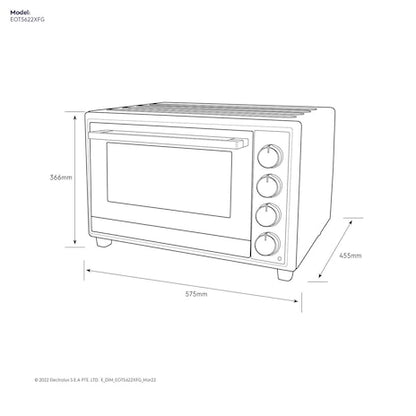 ELECTROLUX EOT5622XFG AIRFRY ELECTRIC OVEN (56L)
