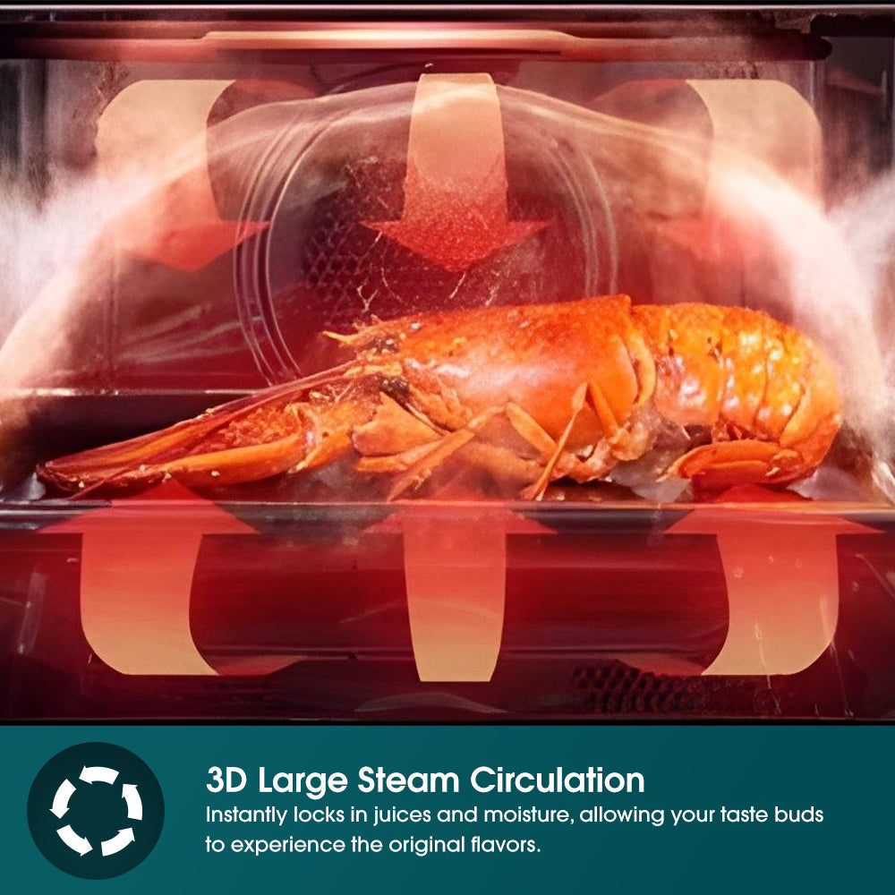 EUROPACE EMS8500E Micro Steam Pro 4-in-1 Microwave Steam Oven