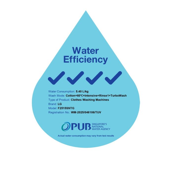 LG F2515SNTG Front Load Washer 15kg