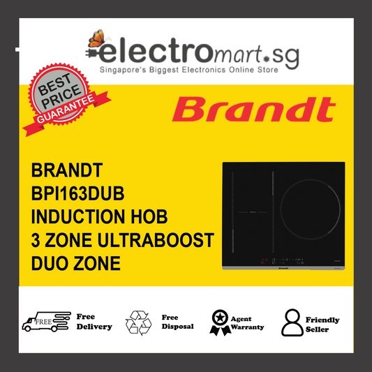 BRANDT BPI163DUB 60CM 3 ZONE ULTRABOOST DUOZONE