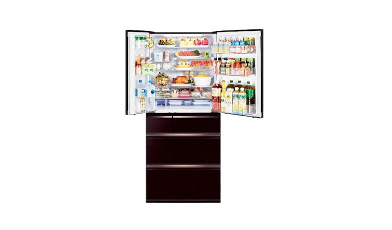 Mitsubishi  MR-WX70G-BR-P 689L 6-Door Fridge - Brown