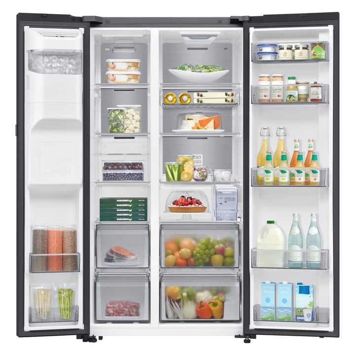 SAMSUNG RS80F65J3BSS SIDE-BY-SIDE FRIDGE 634L