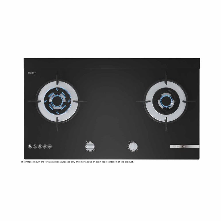 BOSCH PMD82D31AF  78CM 2 BURNER TEMPERED GLASS GAS HOB SERIES 4