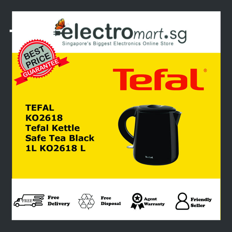 Tefal KO2618 Kettle Safe Tea Black 1L KO2618