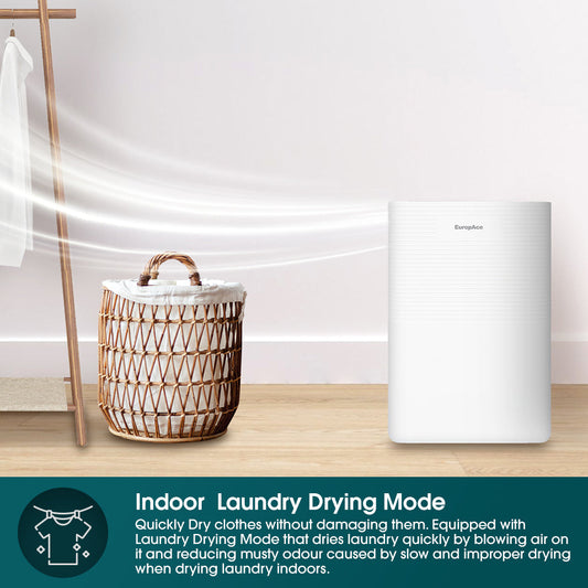 EUROPACE EDH3200DWH Compact Dehumidifier 20L