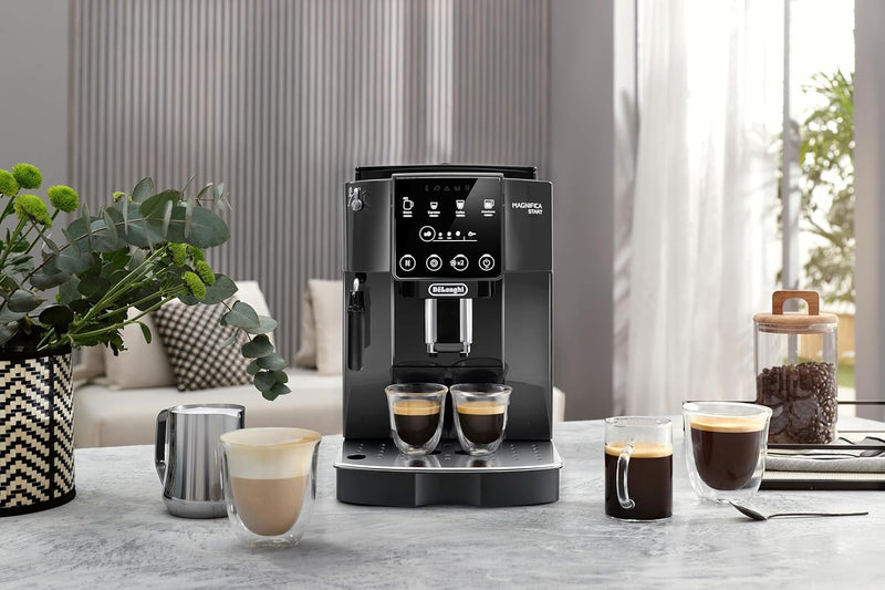 DELONGHI ECAM220.22.GB Magnifica start fully Automatic coffee machine,the freshest coffee ,Sift touch control panel, Traditional Milk frother ,One touch recipes Black